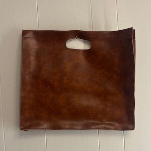 Elegant Brown Leather Men's Bag